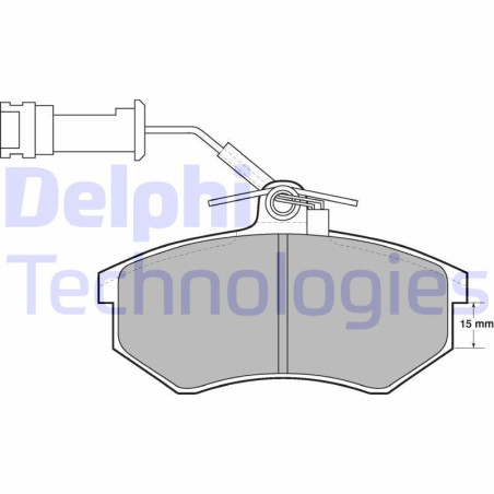 DELPHI LP444 Brzdové platničky Predné pre