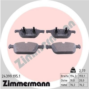 Pastillas de freno Delantero para Volvo XC60 XC90 ZIMMERMANN 24399.195.1