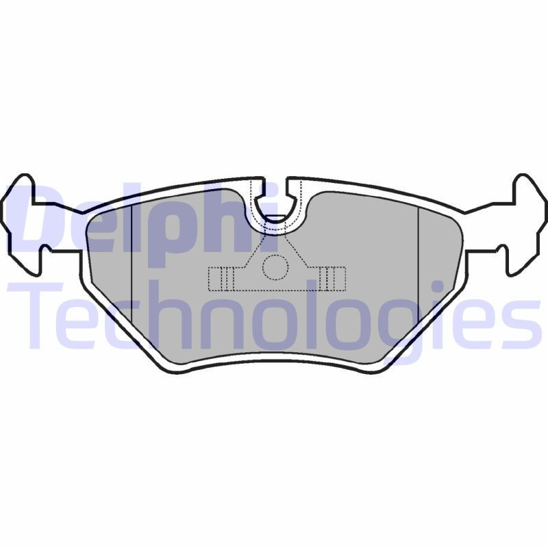 DELPHI LP555 Pastillas de freno Trasero para