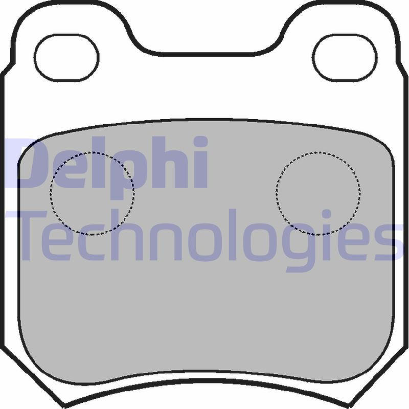 DELPHI LP590 Brzdové platničky Zadné pre