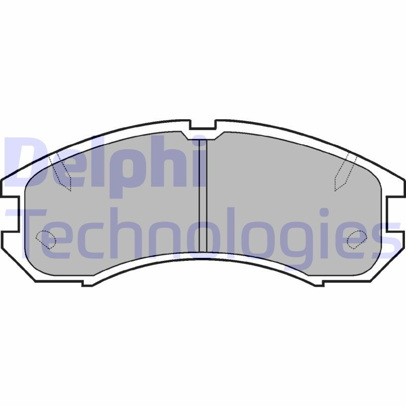 DELPHI LP595 Brzdové platničky Predné pre