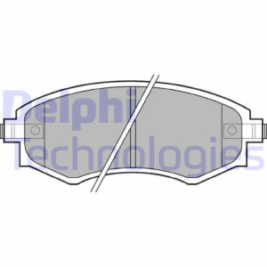 DELPHI LP606 Brzdové platničky Predné pre