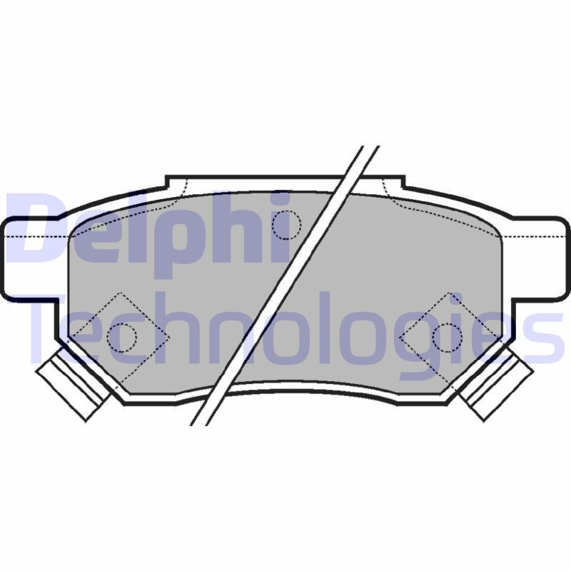 DELPHI LP625 Brake Pads Set Rear for