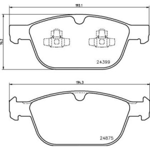 BREMBO P 86 023 Brzdové platničky predné pre Volvo XC60 XC90