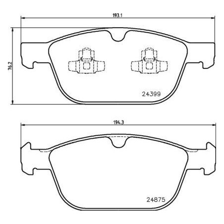 BREMBO P 86 023 Klocki hamulcowe przód dla Volvo XC60 XC90