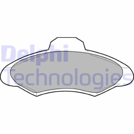 DELPHI LP673 Pastillas de freno Delantero para