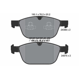 TEXTAR 2439901 Plaquettes de frein avant pour Volvo XC60 XC90