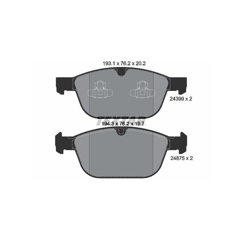 TEXTAR 2439901 Brake Pads Set Front for Volvo XC60 XC90