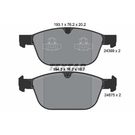 TEXTAR 2439901 Brake Pads Set Front for Volvo XC60 XC90