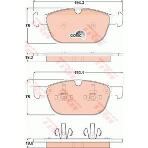 Pastillas de freno Delantero para Volvo XC60 XC90 TRW GDB1821