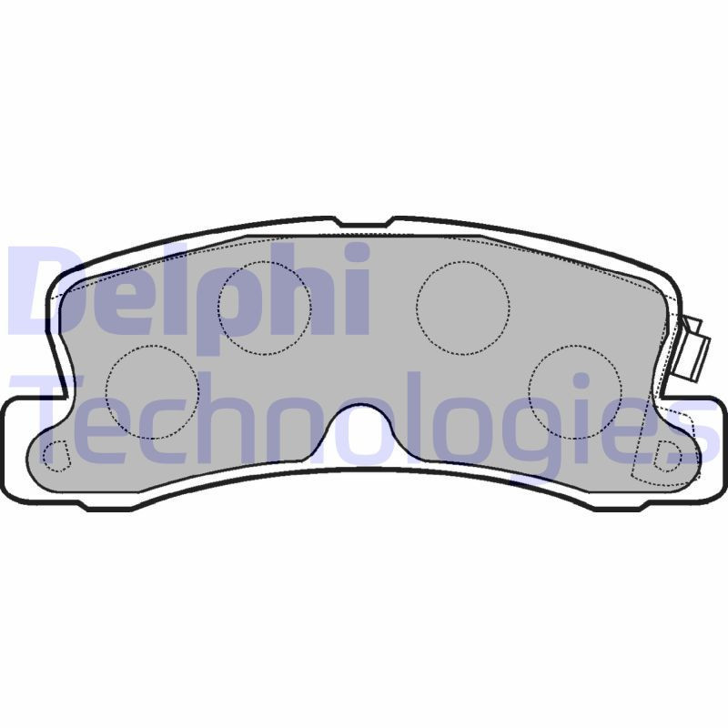 DELPHI LP834 Pastillas de freno Trasero para