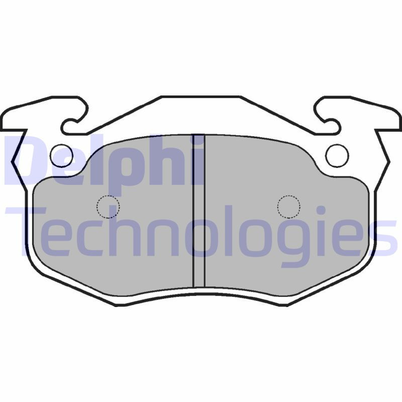 DELPHI LP836 Brzdové platničky Zadné pre