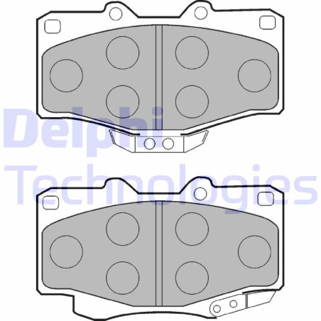 DELPHI LP854 Pastillas de freno Delantero para