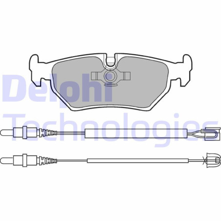 DELPHI LP910 Plaquettes de frein Arrière pour
