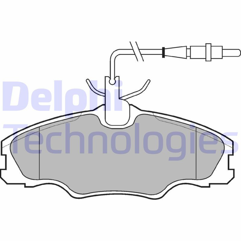 DELPHI LP985 Klocki hamulcowe Przód dla
