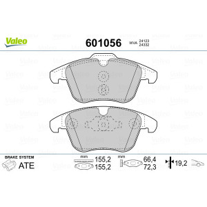 VALEO 601056 Klocki hamulcowe Przód dla