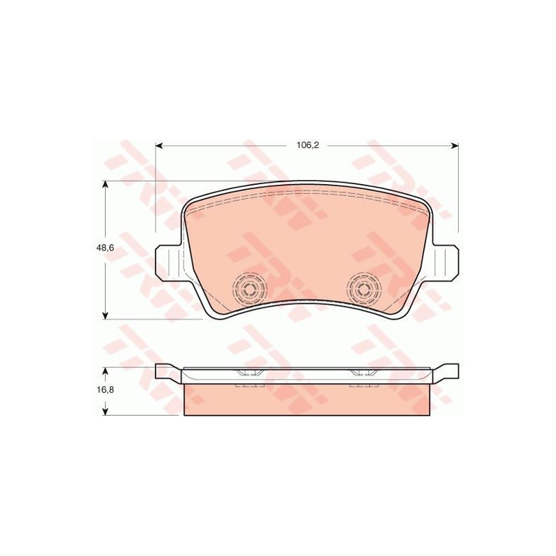 Plaquettes de frein Arrière pour Ford Land Rover Volvo TRW GDB1685