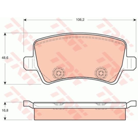 Plaquettes de frein Arrière pour Ford Land Rover Volvo TRW GDB1685