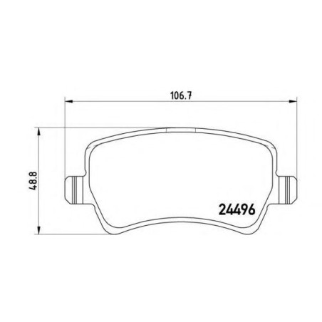 BREMBO P 86 021 Bremsbeläge Hinten für Volvo V60 S60 V70 S80 XC60 XC70