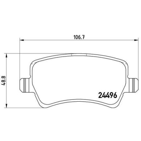 BREMBO P 86 021X Brake Pads Set Rear for Volvo V60 S60 V70 S80 XC60 XC70