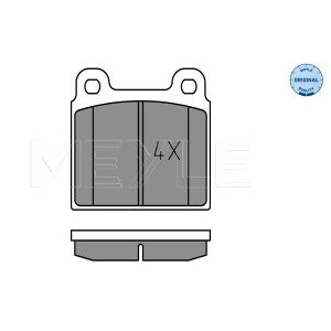 MEYLE 025 200 1115 Brake Pads Set Front for 911 /8 HECKFLOSSE S Transporter W111 Spider Pagode SL