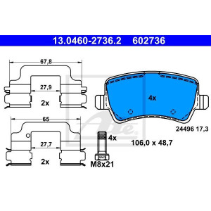 ATE 13.0460-2736.2 Brake Pads Set Rear for