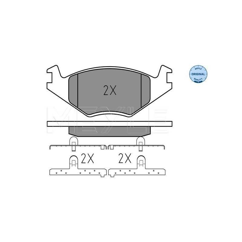 MEYLE 025 208 8719 Bremsbeläge Vorne für Golf Passat Jetta Scirocco Cordoba Ibiza Toledo Vento