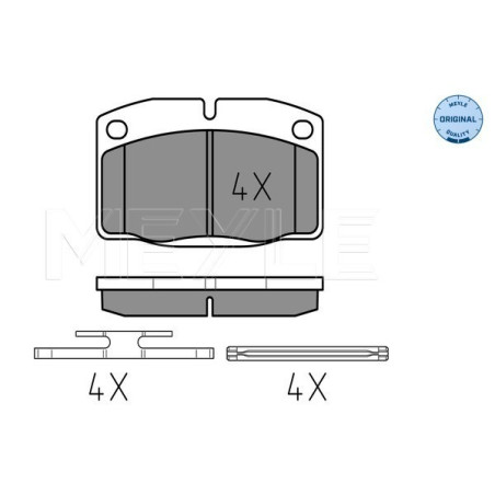 MEYLE 025 209 3915 Brzdové destičky přední pro Vectra Kadett Astra Corsa Ascona Cavalier Omega