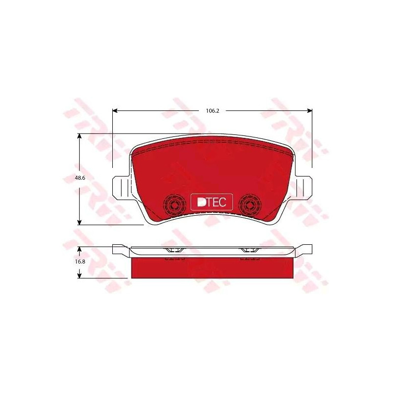 Pastillas de freno Trasero para Ford Land Rover Volvo TRW GDB1685DTE