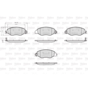 VALEO 873577 Pastiglie freno Anteriore per