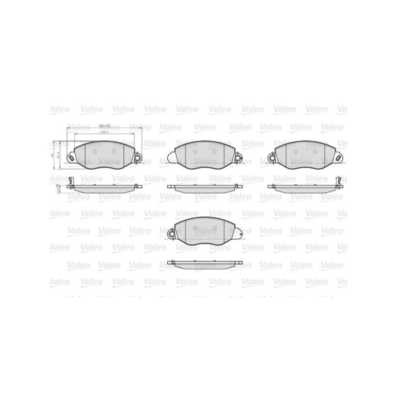 VALEO 873577 Pastillas de freno Delantero para