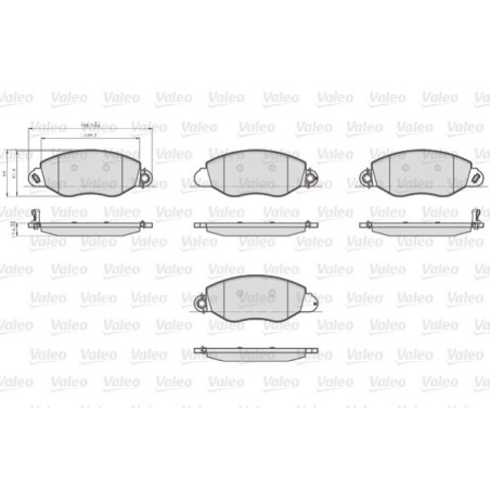 VALEO 873577 Pastiglie freno Anteriore per