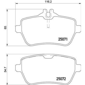 BREMBO P 50 117 Pastillas de freno trasero para Mercedes S