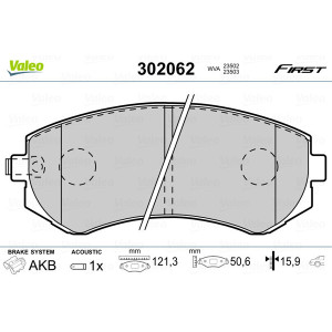 VALEO 302062 Klocki hamulcowe Przód dla