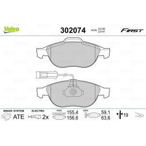 VALEO 302074 Pastiglie freno Anteriore per