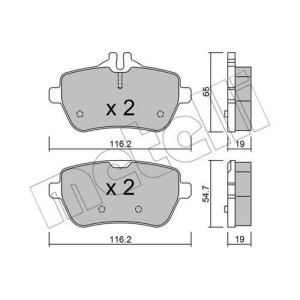 Klocki hamulcowe Tył dla Mercedes S-Klasa W222 A217 C217 SL R231 METELLI 22-1022-0