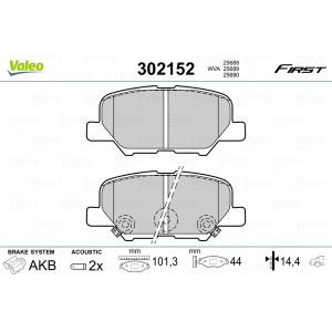 VALEO 302152 Plaquettes de frein Arrière pour