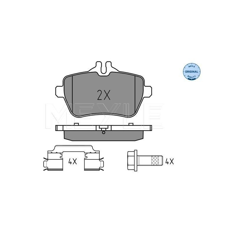 MEYLE 025 250 7119 Bremsbeläge Hinten für W222 A217 C217 R231