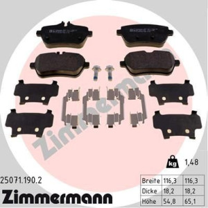 Brzdové platničky Zadné pre Mercedes S-Class W222 A217 C217 SL R231 ZIMMERMANN 25071.190.2