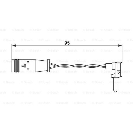 Snímač opotrebovania brzdových doštičiek pre Mercedes BOSCH 1 987 473 070