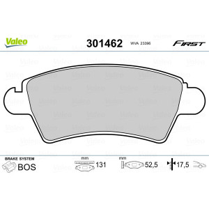VALEO 301462 Brzdové platničky Predné pre