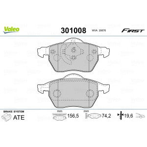 VALEO 301008 Pastiglie freno Anteriore per