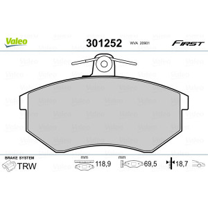 VALEO 301252 Pastiglie freno Anteriore per
