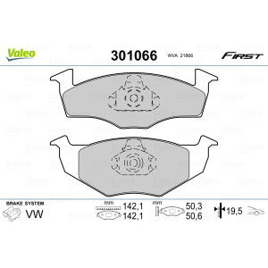 VALEO 301066 Klocki hamulcowe Przód dla