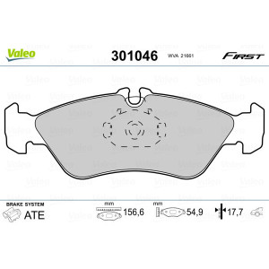 VALEO 301046 Pastiglie freno Posteriore per