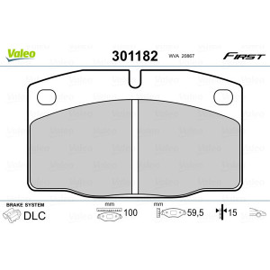 VALEO 301182 Brzdové platničky