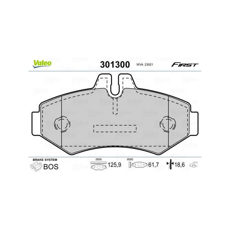 VALEO 301300 Pastiglie freno Posteriore per