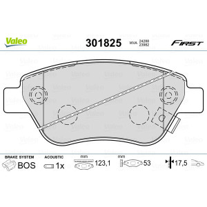 VALEO 301825 Klocki hamulcowe Przód dla