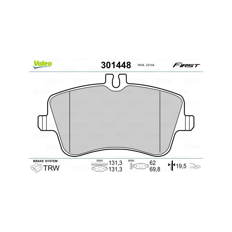 VALEO 301448 Bremsbeläge Vorne für