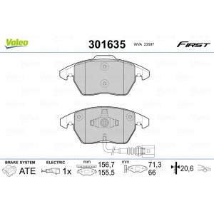 VALEO 301635 Plaquettes de frein Avant pour
